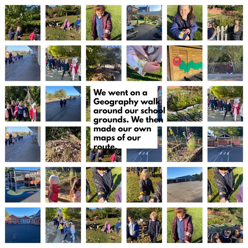 Image of Maple class went on a Geography walk to explore our school grounds.