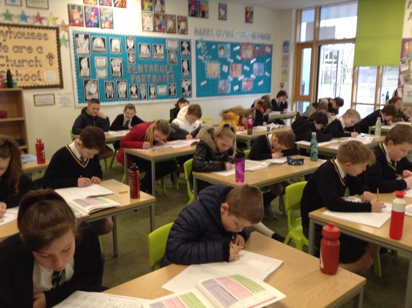 Image of Year Six - Back Together, Working Hard in the Classroom